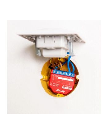 Shelly Plus 1PM, WLAN wireless switch with current meter, 1-channel, flush-mounted, actuator