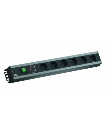 Bachmann 90 craftsman strip, 6-way socket strip (Kolor: CZARNY/grey, 2 meters, overvoltage protection )
