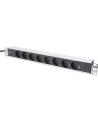 Brennenstuhl Alu-Line 10  4-way, power strip (Kolor: CZARNY/silver, 1U) - nr 13