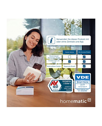 Homematic IP Smart Home window and door contact - with magnet (HmIP-SWDM), opening detector (Kolor: BIAŁY)