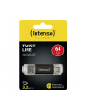 Intenso Twist Line 64 GB, USB stick (anthracite/transparent, USB-A 3.2 Gen 1, USB-C 3.2 Gen 1) - nr 30