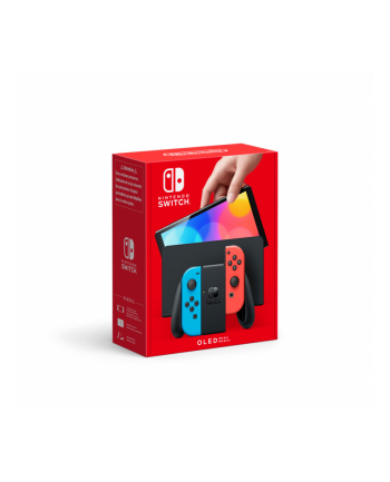 Nintendo Switch (OLED model), game console (neon red/neon blue)