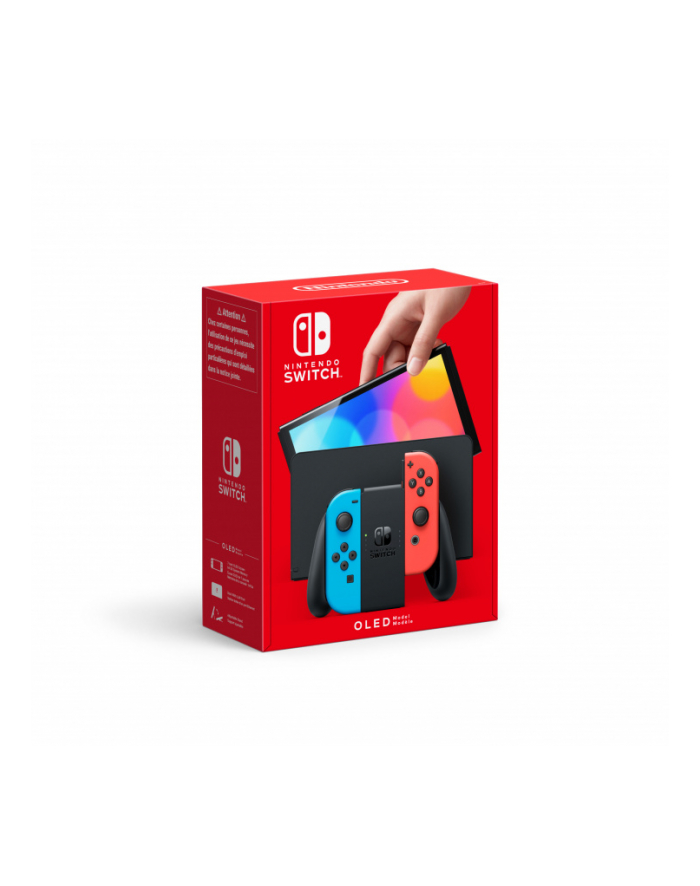 Nintendo Switch (OLED model), game console (neon red/neon blue) główny