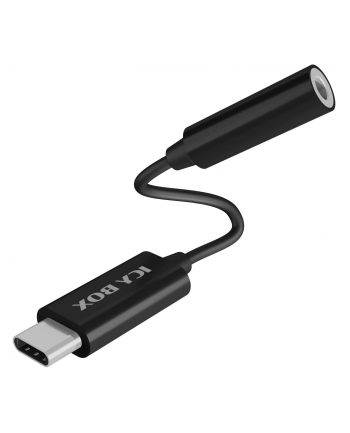 ICY BOX adapter IB-CB527-C, USB-C > jack 3.5mm (Kolor: CZARNY, 10cm)