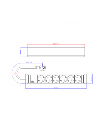 Bachmann CONNECT LINE 420.0018, 6-way power strip (Kolor: CZARNY) nr 1
