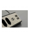 Brennenstuhl estilo corner power strip 4-way (Kolor: CZARNY/stainless steel, 2x USB) - nr 32