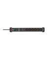 Brennenstuhl Premium Pczerwonyect Line 6-way power strip (Kolor: CZARNY/silver, 60,000 A surge protection , 3 meters) - nr 7