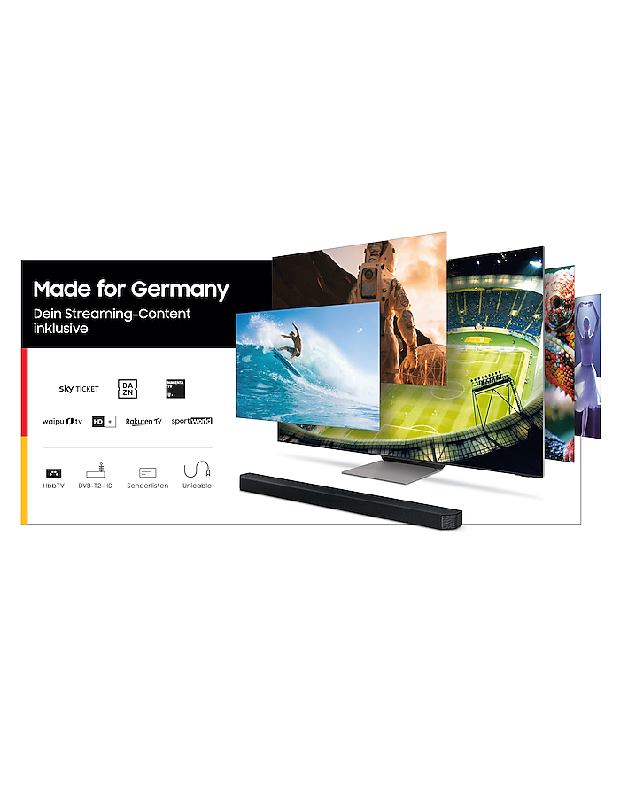 SAMSUNG GQ-75Q80A - 75 - QLED-TV - UltraHD/4K, HDR, twin tuner, 100Hz panel - Kolor: CZARNY główny