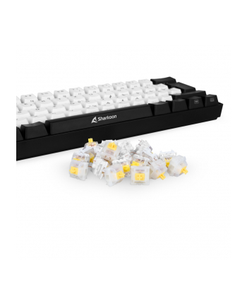 Sharkoon Gateron Cap Milky-Yellow switch set, button switches (yellow/Kolor: BIAŁY, 35 pieces)
