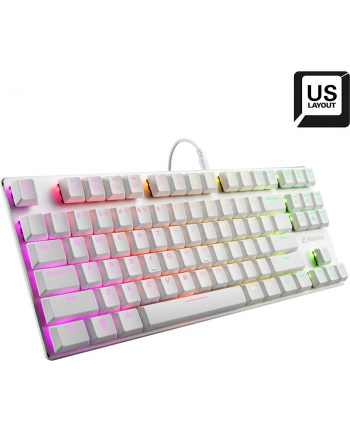 Sharkoon PureWriter TKL RGB, gaming keyboard (Kolor: BIAŁY, US layout, kailh blue)