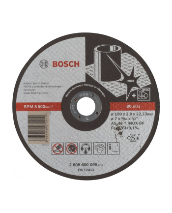 bosch powertools Bosch cutting discs Expert for Inox, 180x2mm, straight (AS 46 T INOX BF)