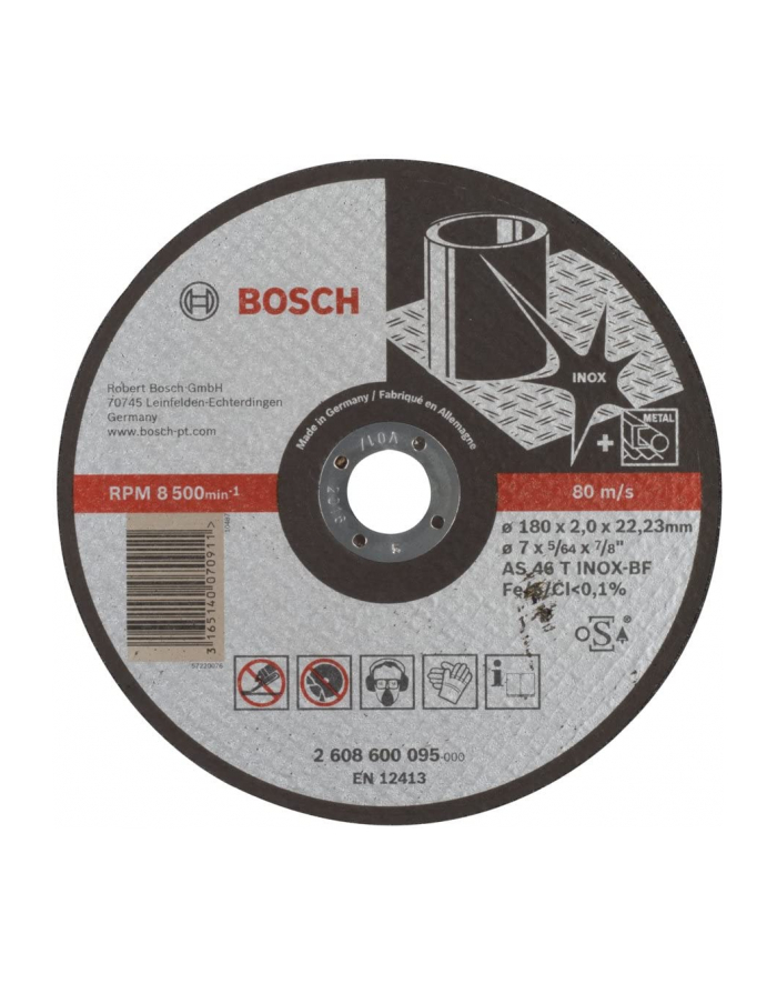 bosch powertools Bosch cutting discs Expert for Inox, 180x2mm, straight (AS 46 T INOX BF) główny