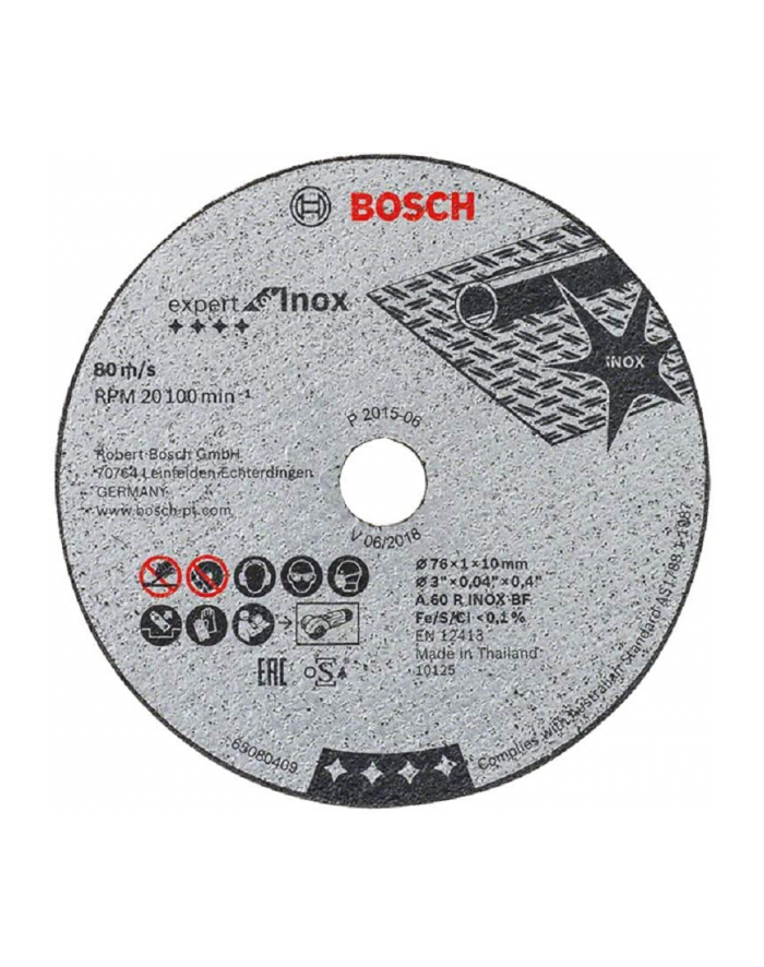 bosch powertools Bosch cutting discs Expert for Inox, 76x1mm (5 pieces) główny