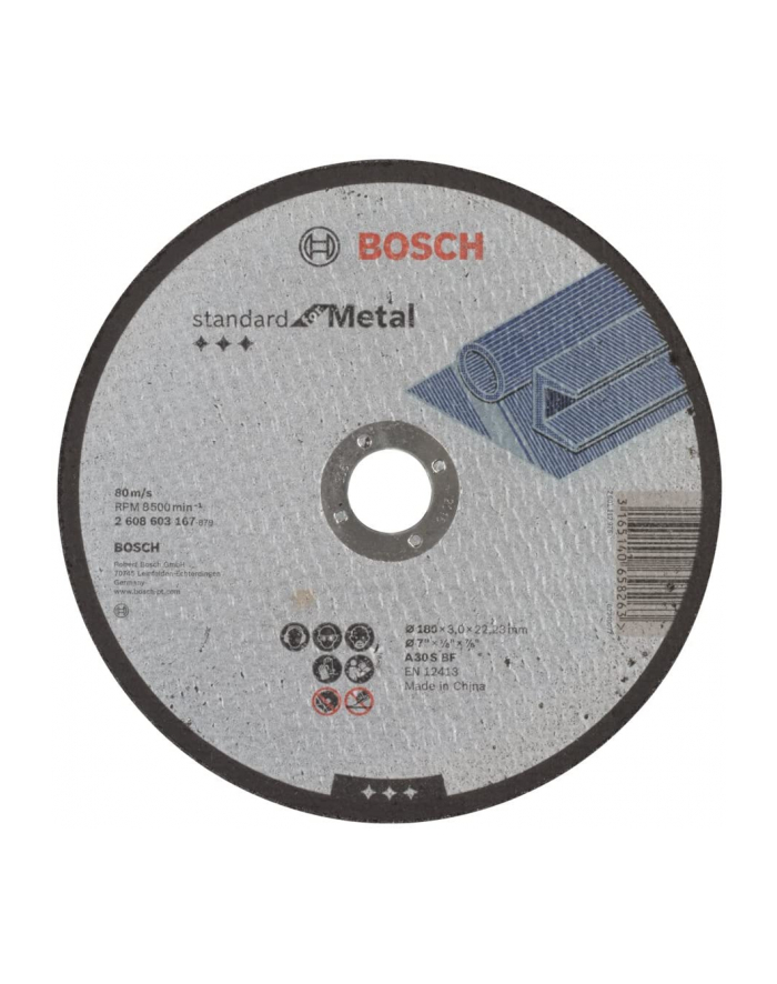 bosch powertools Bosch cutting disc Standard for Metal 180 x 3.0 mm (A 30 S BF) główny