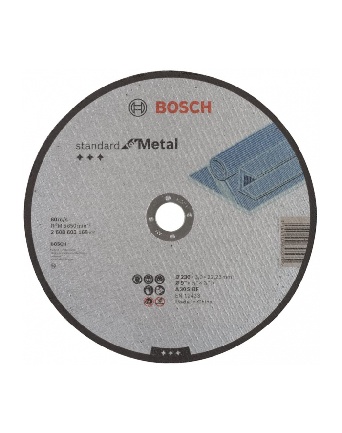 bosch powertools Bosch cutting disc Standard for Metal 230 x 3.0 mm (A 30 S BF) główny