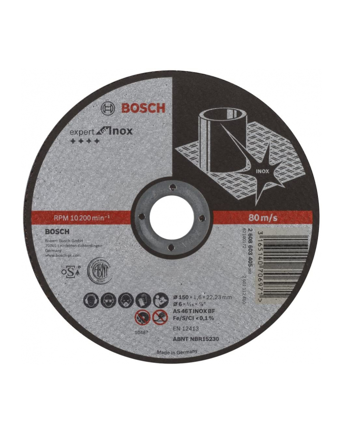 bosch powertools Bosch cutting discs Expert for Inox, 150x1.6mm główny