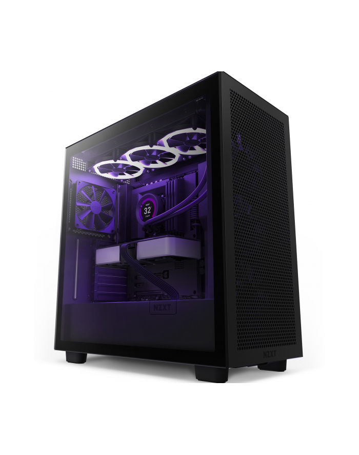 NZXT H7 Flow All tower case, tempered glass, Kolor: CZARNY - window główny