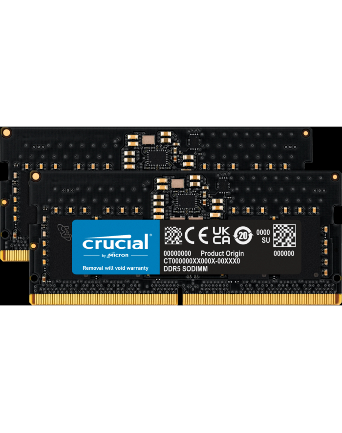 Crucial DDR5 - 16GB - 4800 - CL - 40 - Dual-Kit - SO-DIMM, Kolor: CZARNY główny