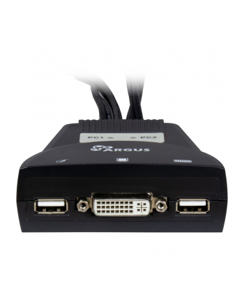 Inter-Tech KVM Switch LS-21DA DVI (Kolor: CZARNY)