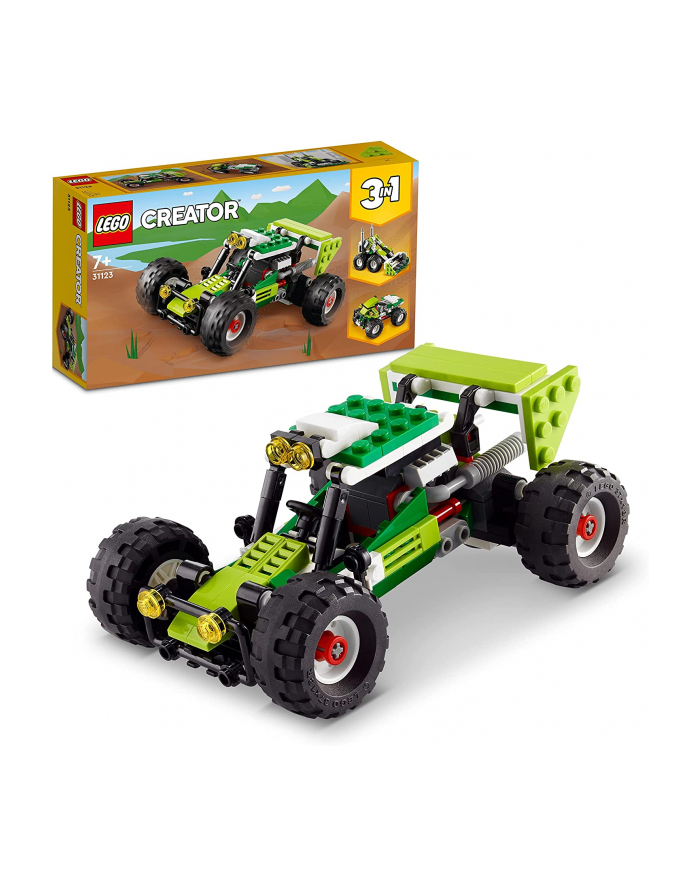 LEGO 31123 Creator 3-in-1 Off-Road Buggy Construction Toy (Quad, Skid Steer, Toy Vehicles for Kids 7+, Excavator, Toy Car) główny