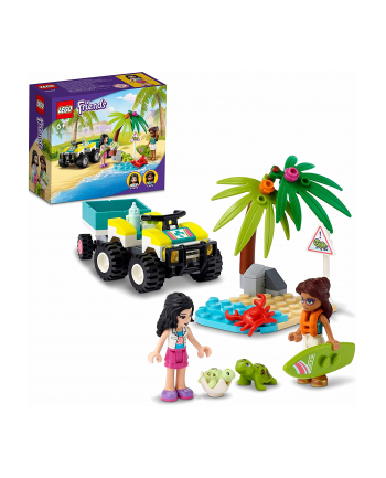 LEGO 41697 Friends Turtle Rescue Truck Construction Toy (Animal Rescue with Sea Creatures Figures, Toy for Ages 6+ with Beach ATV and Trailer)