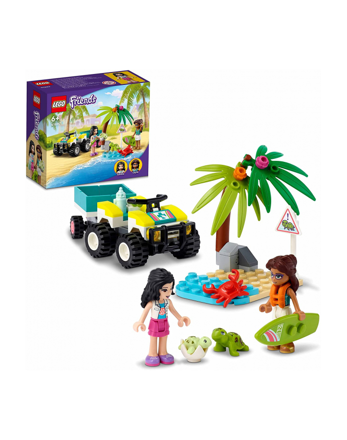 LEGO 41697 Friends Turtle Rescue Truck Construction Toy (Animal Rescue with Sea Creatures Figures, Toy for Ages 6+ with Beach ATV and Trailer) główny