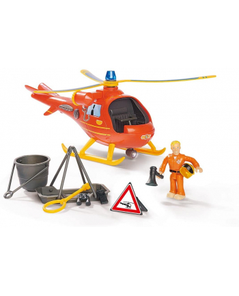 Simba Fireman Sam Helicopter Wallaby, Toy Vehicle (Orange/Yellow, Includes Figure)