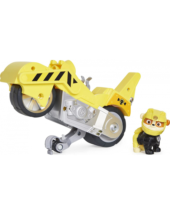 spinmaster Spin Master Paw Patrol Moto Pups Rubbles Motorcycle, Toy Vehicle (Yellow, with Toy Figure) główny
