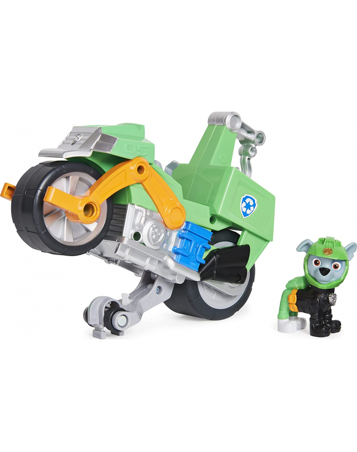 spinmaster Spin Master Paw Patrol Moto Pups Rocky's Motorbike, Toy Vehicle (Multicolored, With Toy Figure) główny