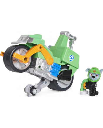 spinmaster Spin Master Paw Patrol Moto Pups Rocky's Motorbike, Toy Vehicle (Multicolored, With Toy Figure)