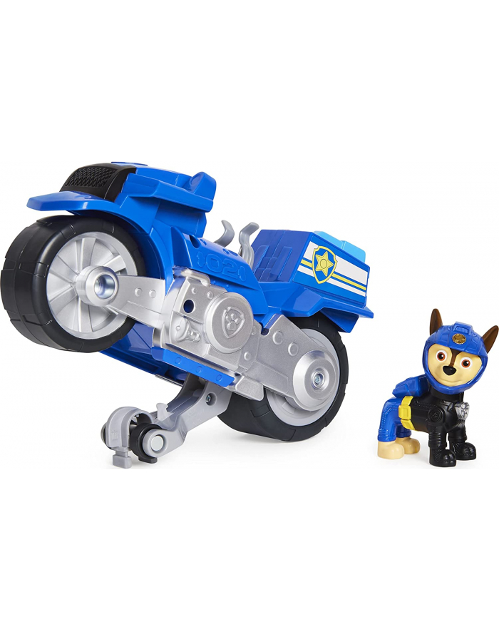 spinmaster Spin Master Paw Patrol Moto Pups Chases Motorcycle Toy Vehicle (Blue/Grey with Toy Figure) główny