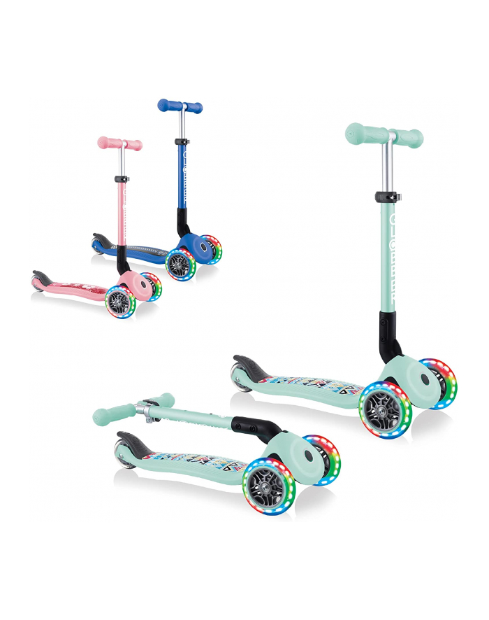 GLOBBER Junior Foldable Fantasy Lights, Scooter (mint, mint-Tribal) główny