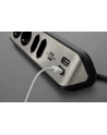 Brennenstuhl estilo corner power strip 4-way (Kolor: CZARNY/stainless steel, 2x USB) - nr 4