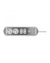 Brennenstuhl estilo corner power strip 4-way (Kolor: BIAŁY/stainless steel, 2x USB) - nr 11