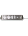 Brennenstuhl estilo corner power strip 4-way (Kolor: BIAŁY/stainless steel, 2x USB) - nr 26