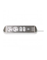 Brennenstuhl estilo corner power strip 4-way (Kolor: BIAŁY/stainless steel, 2x USB) - nr 9