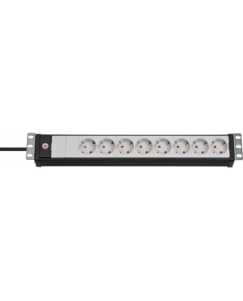 Brennenstuhl Premium-Line 19 8-way power strip (Kolor: CZARNY/light grey, suitable for 19 racks)