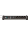 Brennenstuhl Premium protection Line 4-way, power strip (Kolor: CZARNY/silver, 60,000 A surge protection , 3 meters) - nr 18