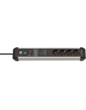 Brennenstuhl Premium protection Line 4-way, power strip (Kolor: CZARNY/silver, 60,000 A surge protection , 3 meters) - nr 1