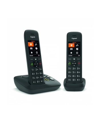 Gigaset C575A Duo, analogue telephone (Kolor: CZARNY, answering machine)
