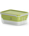 Emsa CLIP ' GO Lunchbox XL, lunch box (green/transparent, with inserts) - nr 1