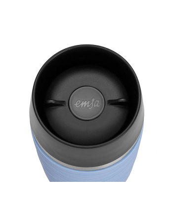Emsa TRAVEL MUG Waves thermal mug (light blue/stainless steel, 0.36 liters)