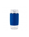 Emsa Tea Mug thermal tea mug 0.4 liters (blue/transparent, glass, screw cap) - nr 8