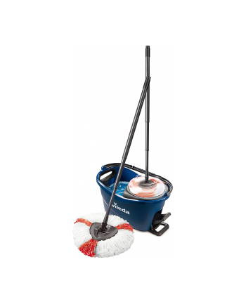 Vileda mop set Turbo Easy Wring ' Clean Box, floor wiper (blue/Kolor: CZARNY, incl. Power centrifuge and foot pedal)