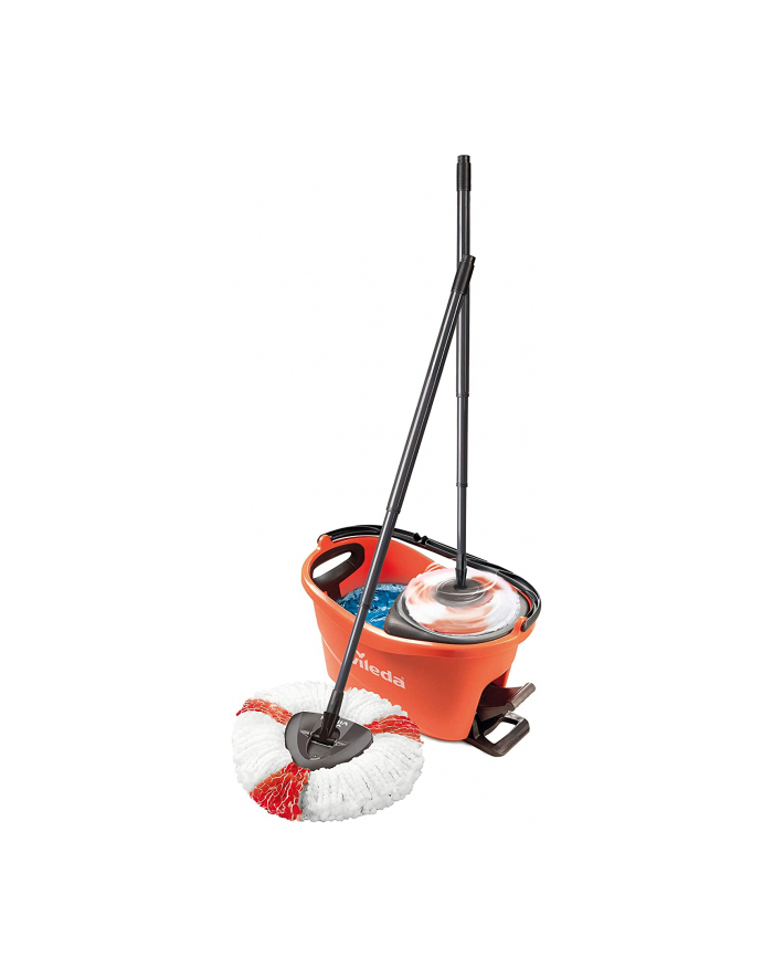 Vileda mop set Turbo Easy Wring ' Clean Box, floor wiper (coral/Kolor: CZARNY, incl. power centrifuge and foot pedal) główny