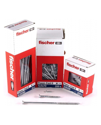 fischer chipboard screw Power-Fast II 6.0x300 countersunk (25 pieces, partial thread, galvanized)