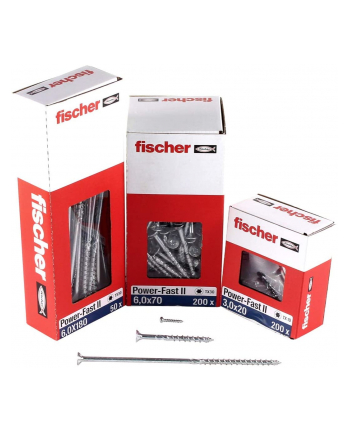fischer chipboard screw Power-Fast II 6.0x150 countersunk (50 pieces, partial thread, galvanized)