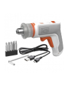Kolor: CZARNY+decker Black'Decker HEXDRIVER, cordless furniture screwdriver BCRTA01 (Kolor: BIAŁY/orange, 3.6 volts) - nr 10