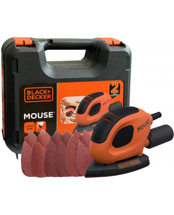 Kolor: CZARNY+decker Black'Decker compact mouse BEW230K-QS, delta sander (orange/Kolor: CZARNY, 55 watts, case)