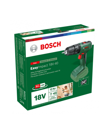 bosch powertools Bosch Cordless Impact Drill EasyImpact 18V-40 (green/Kolor: CZARNY, without battery and charger)